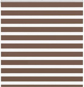 vidaXL Jaluzea tip zebra maro lățime țesătură 140,9 cm poliester