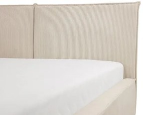 Pat de o persoană 120 cm Camtana (crem + Negru) (cu somieră) (cu sp. depozitare). 1103533