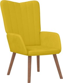 vidaXL Scaun de relaxare, galben muștar, catifea