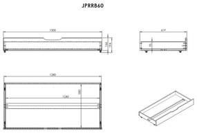 Pat pentru copii alb reglabil din lemn de pin cu spațiu de depozitare cu saltea/cu somieră Jumper – Vipack