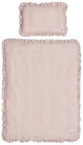 Lenjerie de pat pentru patut, DUSTY PINK, marimea M