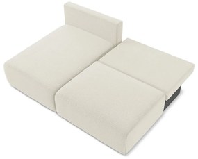 Colțar crem extensibil/cu spațiu de depozitare (cu colț pe partea stângă) Kalena – Makamii