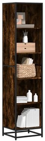 vidaXL Bibliotecă, stejar fumuriu, 40x35x170,5 cm, lemn prelucrat