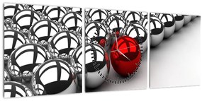 Tablou cu bile lucioase (cu ceas) (90x30 cm)