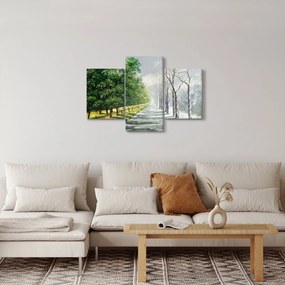 Tablou - Iarna versus vara (90x60 cm)