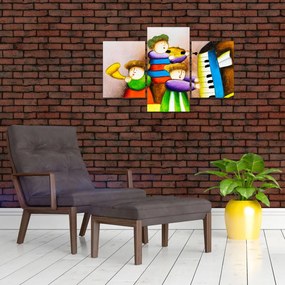 Tablou - Muzicanții, pictură (90x60 cm)