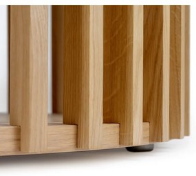 Măsuță auxiliară din lemn de stejar Woodman Drum, ø 83 cm