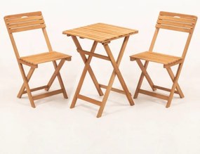 Set de balcon din fag cu perne