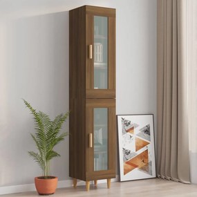 3115411 vidaXL Dulap înalt, stejar maro, 34,5x34x180 cm, lemn prelucrat