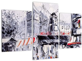 Tablou - Strada din Paris, pictură în ulei (90x60 cm)