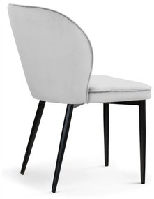 Scaun tapitat Aine gri/negru h87 cm