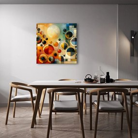 Tablou geometrie în tonuri calde