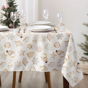 Goldea față de masă decorativă loneta - turtă dulce de crăciun 100 x 140 cm