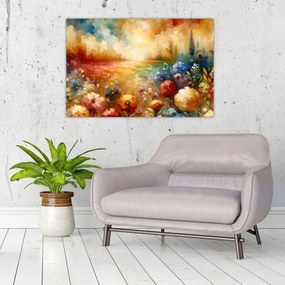 Tablou - Pajiște colorată (90x60 cm)