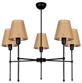 Candelabru cu tijă MADELA, 5xE14/40W/230V, iută/negru
