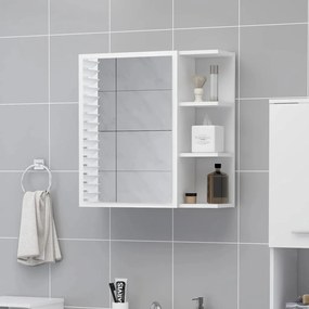 vidaXL Dulap de baie cu oglindă, alb, 62,5x20,5x64 cm, lemn prelucrat