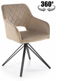 Scaun rotativ K535 velvet bej