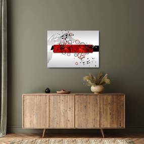 Tablou pe sticlă cu abstracție (70x50 cm)