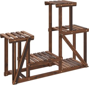 vidaXL Suport pentru flori, 90x25x73,5 cm, lemn masiv de brad