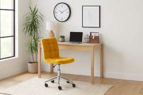 OFERTA Scaun de birou galben Q-020 VELVET clasa a II-a