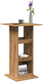 vidaXL Masă de bar cu depozitare, stejar artizanal, 60x60x102 cm, lemn