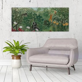 Tablou - Henri Rousseau, Tropical Forest with Monkeys, reproducere (120x50 cm)