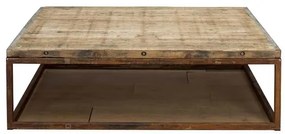 Masuta de cafea, din lemn reciclat, cu aspect vintage, Briquetterie