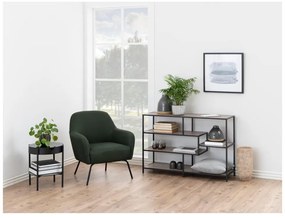 Bibliotecă neagră/cu aspect de lemn de stejar 114x78 cm Seaford – Actona