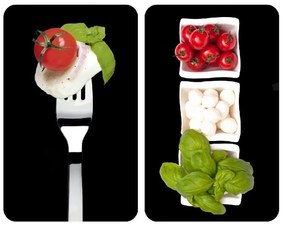 Set 2 protecții din sticlă pentru aragaz Wenko Caprese, 52 x 30 cm