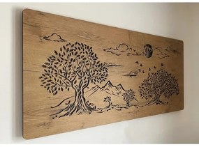 Li-Go 5478/DUB2 - Decorațiune de perete LED reglabilă, 24 W, 230 V, 130 x 60 cm, stejar