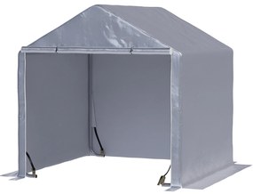 Outsunny Magazie de Grădină Multifuncțională pentru Scule, Cort, Garaj pentru mașină/bicicletă, 2x2x2 m, Gri | Aosom Romania