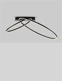 Lustra LED aplicata design modern minimalist KIKLOS negru