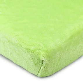 Cearşaf de pat microflanelă 4Home, verde, 90 x 200 cm