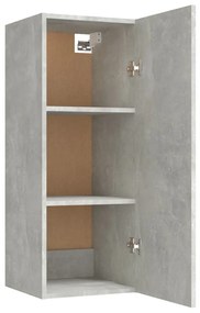 Dulap de perete suspendat, gri beton, 34,5x34x90 cm, lemn 1, Gri beton