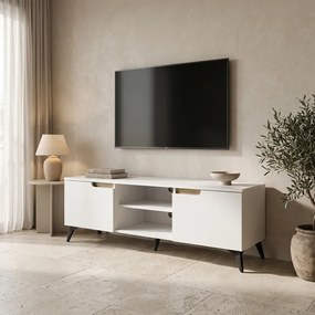 Comoda TV Kevira, culoare sonoma-alb, 150 x 38 x 44 cm