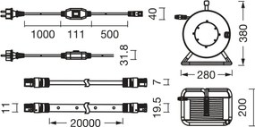 Osram - bandă LED pentru exterior FLEX 20m LED/142W/230V IP65