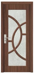 Usa Interior din MDF Novo Doors ND309, Cadru din Lemn Masiv, Geam Sablat, KIT COMPLET, Toc , Manere si balamale incluse (Culoare: Crem, Dimensiune: