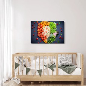 Tablou - Masa plină cu legume (90x60 cm)