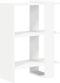 vidaXL Raft pentru cărți Alb 52 x 25 x 71,5 cm Lemn compozit