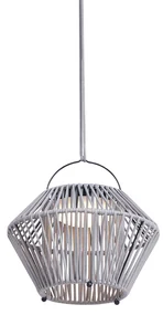 Lampă de masă boemă gri, cu LED, cu 3 trepte de intensitate luminoasă, IP54, reîncărcabilă solar - Duco