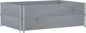 vidaXL Jardinieră de grădină, gri, 120x80 cm, lemn masiv de pin