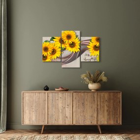 Tablou - Flori strălucitoare de floare soarelui (90x60 cm)