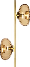 Osram - Lampadar GOLD GLASS 2xE14/12W/230V auriu/bej fumuriu