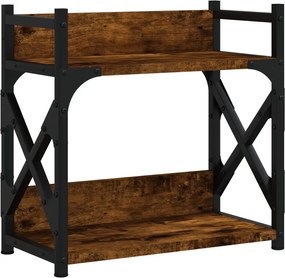 vidaXL Suport imprimantă 2 niveluri stejar fumuriu 40x20x40 cm lemn