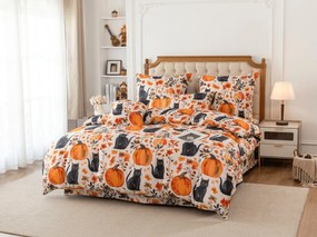 Lenjerie de pat din microfibra CATS AND PUMPKINS colorate Dimensiune lenjerie de pat: 70 x 90 cm | 140 x 200 cm