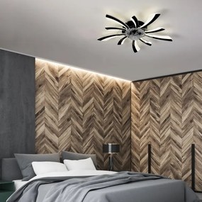 Brilagi-LED Lampă cu ventilator, dimabilă LED/50W/230V 3000-6500K negru+DO