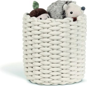 Coș de depozitare din material textil ø 25x25 cm Peach Skin Round M – Bigso