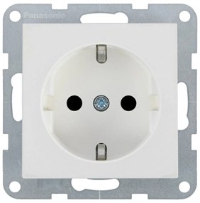 Priza simpla cu impamantare 16A, IP20, Seashell, Panasonic Karre Plus 55 Soft Touch