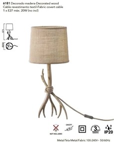 Veioza/Lampa de masa design decorativ SABINA