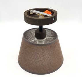 Lustră LED aplicată Brilagi ANTHONY 1xE14/60W/230V stejar nuc/maro